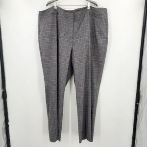 Lane Bryant The Lena Curvy Fit Classic Trouser Womens Plus Size 28 Gray Plaid